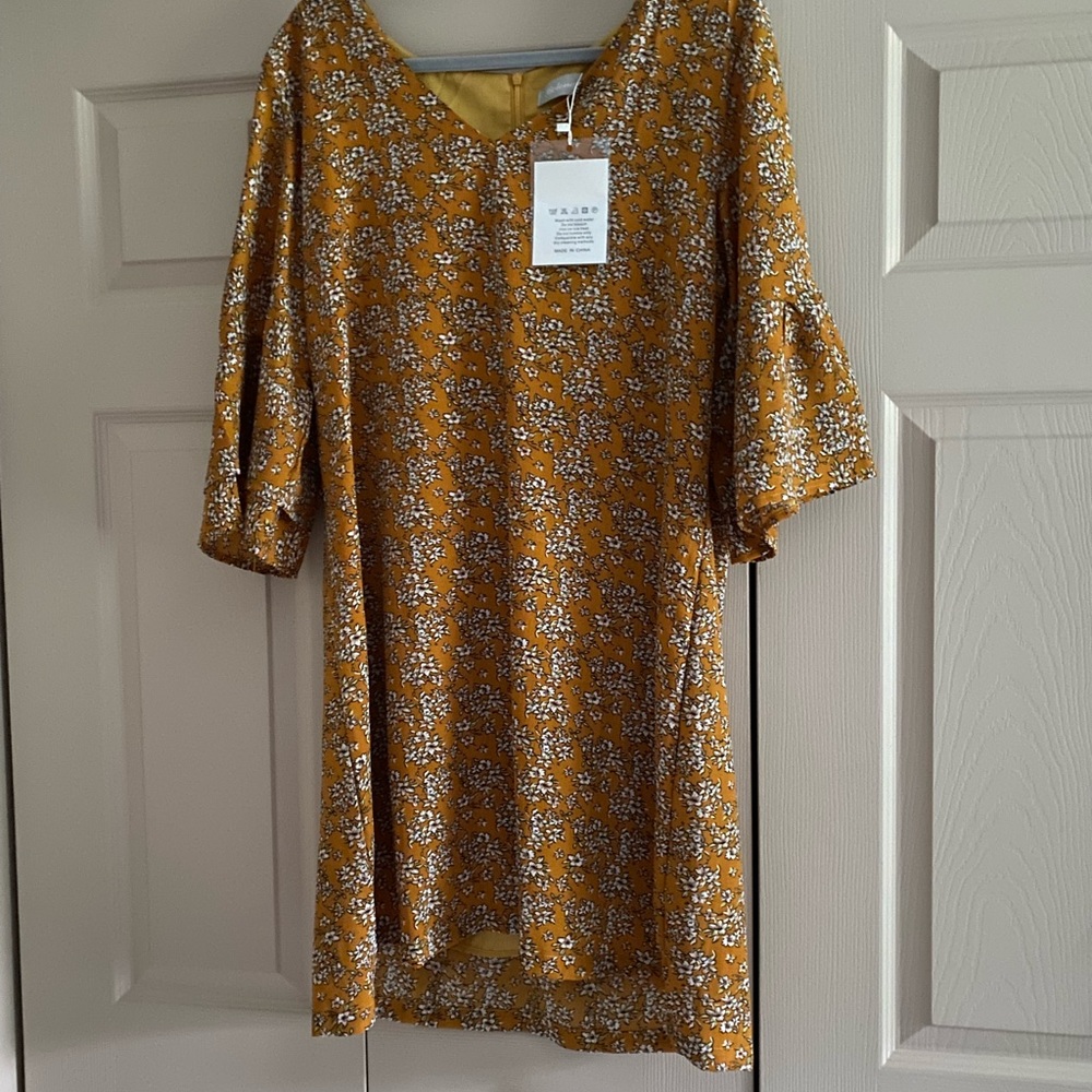 Belongsci dress size xl mustard